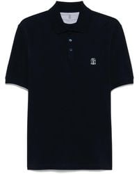 Brunello Cucinelli - Logo Cotton Polo Shirt - Lyst