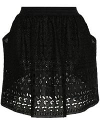 Ermanno Scervino - Broderie-anglaise Mini Skirt - Lyst