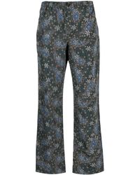 Soulland - Floral-paisley Straight-leg Trousers - Lyst