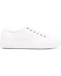 Ferragamo - Ferragamo Embossed-Logo Low-Top Sneakers - Lyst