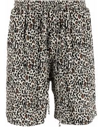 Nanushka - Pantalones cortos de chándal con motivo de leopardo - Lyst