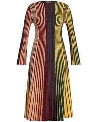 Simon Miller - Celia Striped Long-Sleeve Midi Dress - Lyst