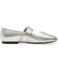 Geox - New Palmaria Stud-Embellished Ballet Flats - Lyst