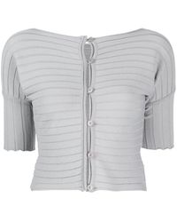 Low Classic - Ribbed Buttoned Fine-knitted Top - Lyst