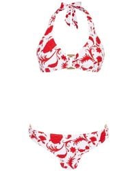 Heidi Klein - Evia Floral-Print Halterneck Bikini - Lyst