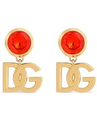 Dolce & Gabbana - Clip Earrings With Logo - Lyst