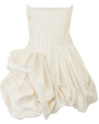 Carolina Herrera - Pleated Mini Dress - Lyst