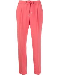 BOSS - Crepe Drawstring Straight-fit Trousers - Lyst