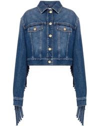 Moschino - Fringed Denim Jacket - Lyst
