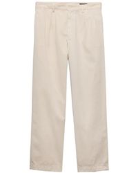 Prada - Wide-Leg Cotton Pants - Lyst