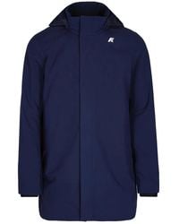 K-Way - Logo-Patch Hooded Jacket - Lyst