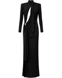 Elisabetta Franchi - Vestido de noche largo con detalle de nudo - Lyst