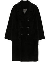 Yves Salomon - Leather Double-Breasted Coat - Lyst