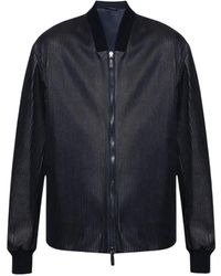 Giorgio Armani - Zip Ribbed Jacket - Lyst