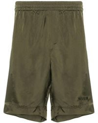MSGM - Pantalones Cortos De Chándal Con Logo Bordado - Lyst