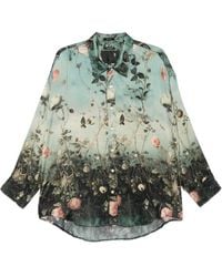 R13 - Zijden Blouse Met Bloemenprint - Lyst