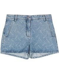 Bally - Denim Shorts Met Chevron Logo - Lyst