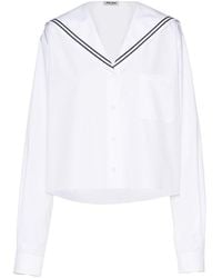 Miu Miu - Sailor Poplin Shirt - Lyst