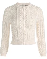 Alice + Olivia - Doris Cable-Knit Cardigan - Lyst