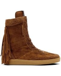 AllSaints - Louise Fringe-Detail Sneakers - Lyst