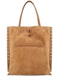 Zanellato - Stud-Embellished Suede Tote Bag - Lyst