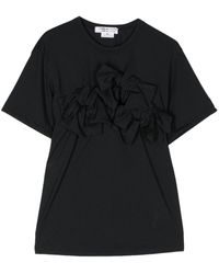 Comme des Garçons - Ruffle-detail Jersey T-shirt - Lyst