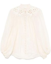 Zimmermann - Camicia Con Ricamo - Lyst