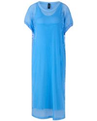 Marc Cain - Mesh-Overlay Midi Dress - Lyst
