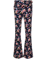 Rabanne - Floral-print Flared Trousers - Lyst