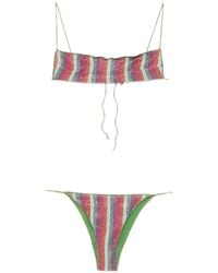 Oséree - Bikini Rayé À Effet De Paillette - Lyst