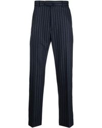 KENZO - Tapered Pinstripe-print Trousers - Lyst