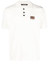 Roberto Cavalli - Poloshirt mit Logo-Stickerei - Lyst