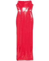 Alex Perry - Strapless Maxi-Jurk Met Pailletten - Lyst