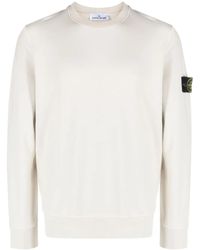 Stone Island - Compass-Patch Crew-Neck Sweatshirt - Lyst