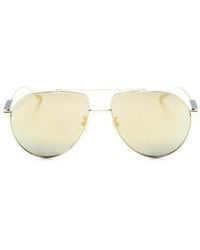 Gucci - Interlocking G Pilot-Frame Sunglasses - Lyst