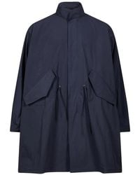 YMC - Drawstring-Waist Fishtail Coat - Lyst