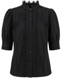 Vanessa Bruno - Lace-Trims Blouse - Lyst