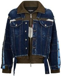DSquared² - Aviator Hybrid Zip-Up Cotton Track Jacket - Lyst
