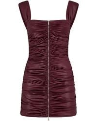 DSquared² - Ruched Zip-up Minidress - Lyst