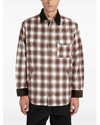 Junya Watanabe - Checked Corduroy-Paneled Overshirt - Lyst