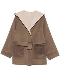 Seventy - フーデッド ベルテッドコート - Lyst