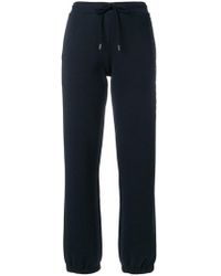 Burberry Embroidered Joggers - Blue