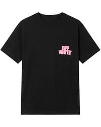 Off-White c/o Virgil Abloh - Logo-Print Pocket T-Shirt - Lyst