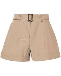 ERMANNO FIRENZE - Pleated Flared Shorts - Lyst