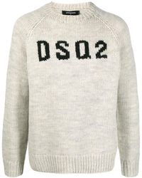 DSquared² - Anthracite Grey Wool Jumper - Lyst