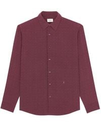 Saint Laurent - Cassandre Buttoned Dotted Shirt - Lyst