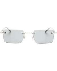 Montblanc - Rimless Rectangle-Frame Sunglasses - Lyst