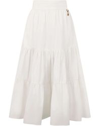 Roberto Cavalli - Gelaagde Rok Met Monogram-Bedel - Lyst