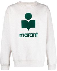 Isabel Marant - Mikoy Sweatshirt mit beflocktem Logo - Lyst