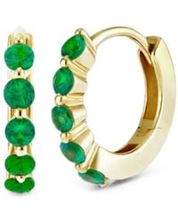 Dinny Hall - Mini Shuga Tsavorite Huggie Hoop Earrings - Lyst